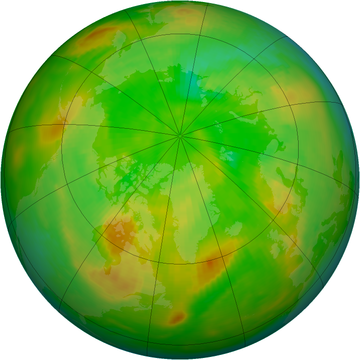 Arctic ozone map for 27 June 1979
